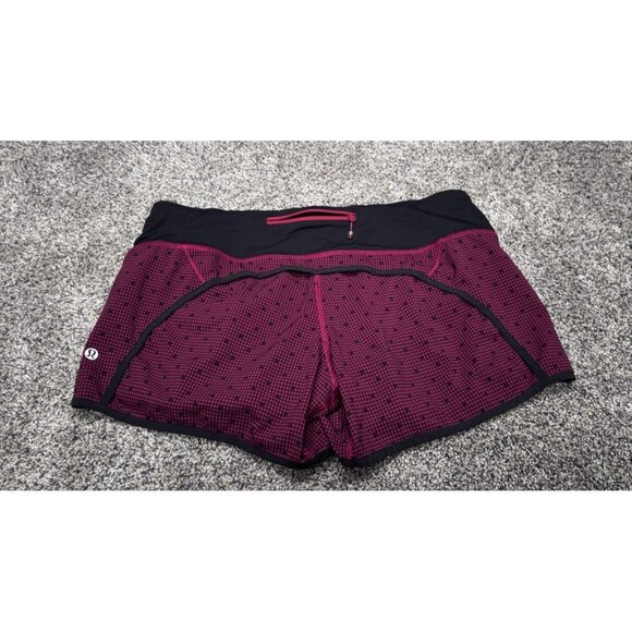 Lululemon Run Times Short *4-way Stretch 4" Dottie Eigth Gingham Sz 8 EUC - Picture 3 of 6